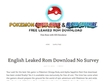 Tablet Screenshot of pokemonomegarubyandalphasapphiredownload.com